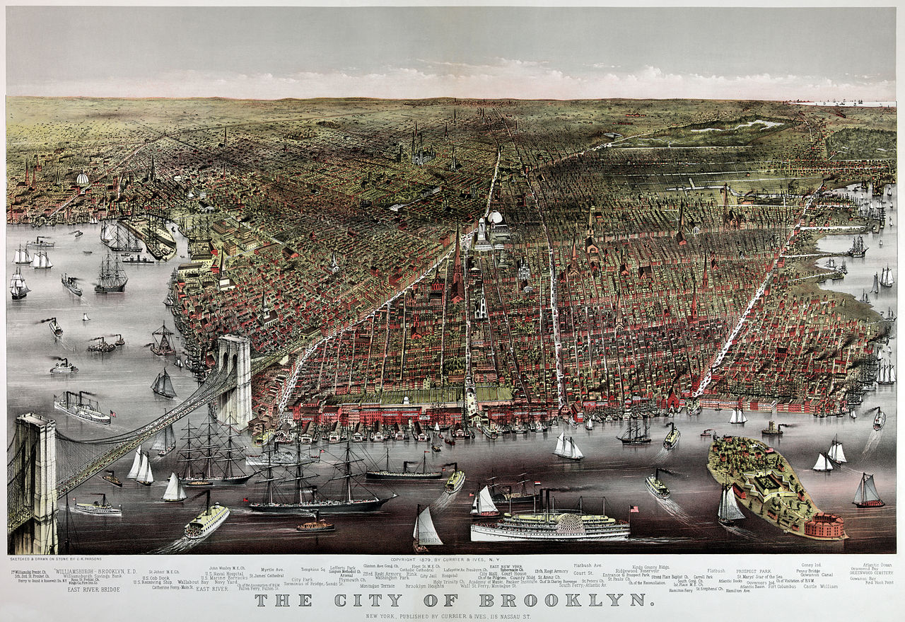 The City of Brooklyn, 1879 Currier & Ives print