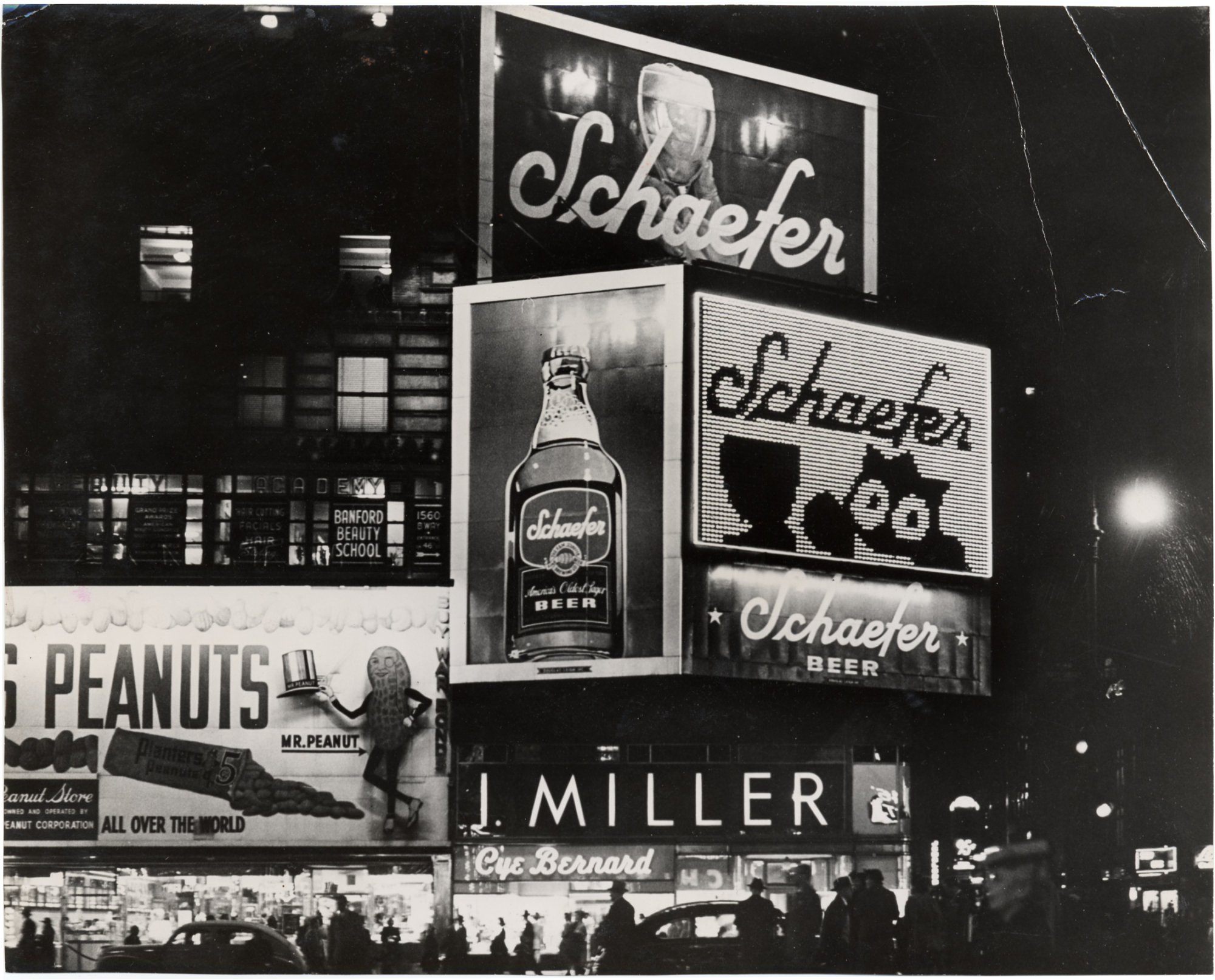 Schaefer billboards, Times Square, 1950's